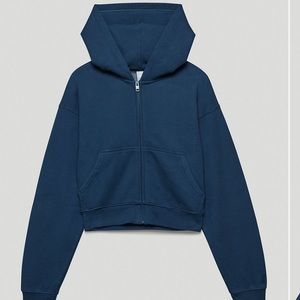 Aritzia TNA Cozy Fleece Boyfriend Boxy Zip Up Hoodie